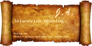Jelenovics Absolon névjegykártya